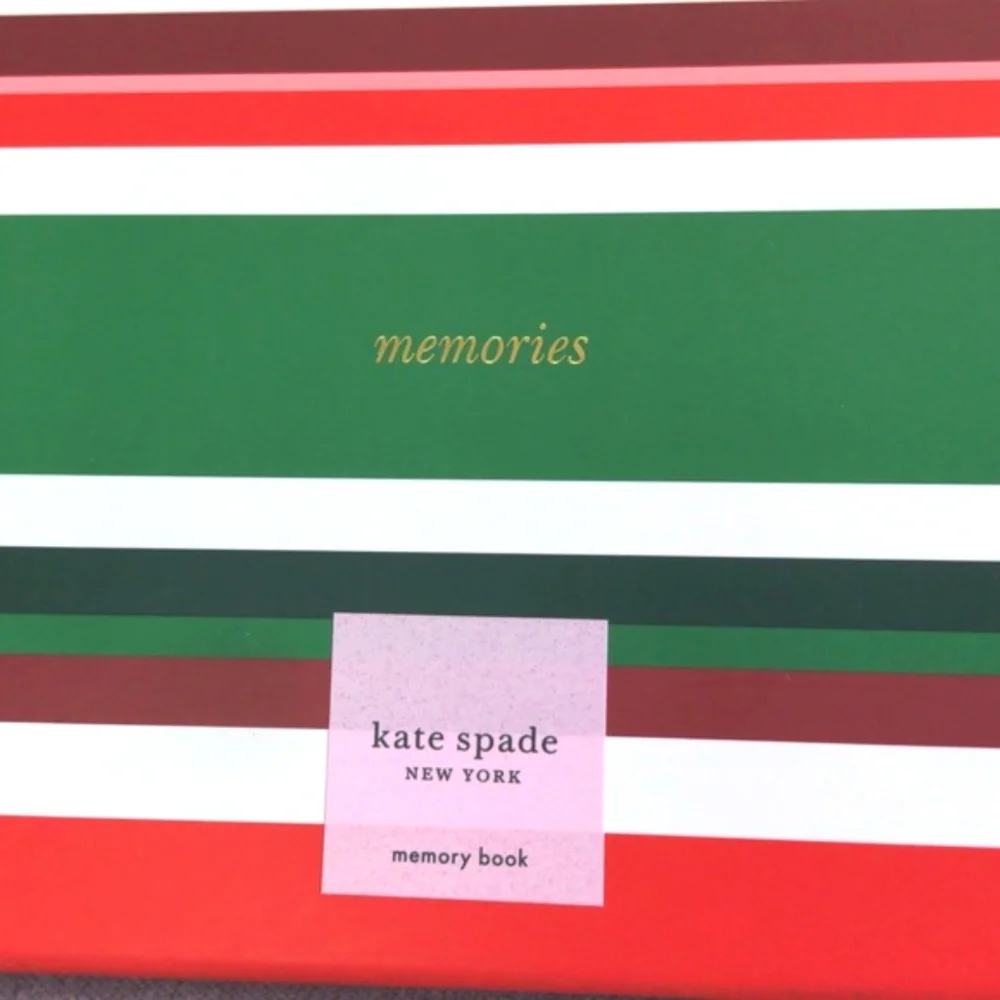 Kate Spade Jolly Stripe Memory book Christmas Holiday Scrapbook